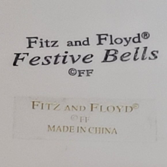 Fitz and Floyd Festive Bells Sleigh Ceramic Red Gold 7 x 5 x 4 Inches - Picture 11 of 11